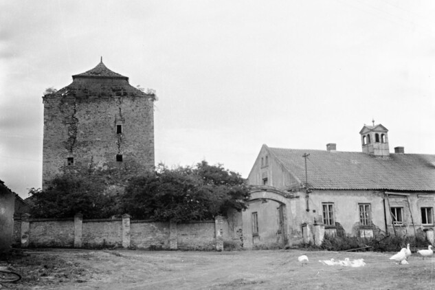 Tvrz v Hradeníně, stav v roce 1962