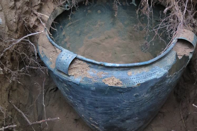 Kladina, obecní les, nalezená bronzová situla z pozdní doby bronzové