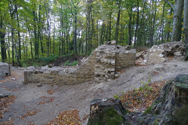 Tentýž pohled, jako na předchozím snímku, stav po zakonzervování zdiva