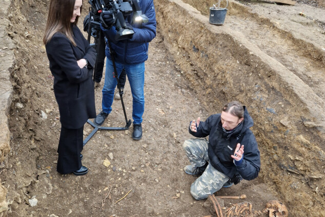 Břevnovský klášter, záběr z natáčení pro Českou televizi