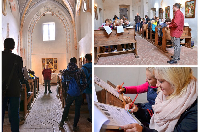 Vzdělávací program "Zlatokorunský orbis pictus", klášter Zlatá Koruna.Foto J. Sajtlová.